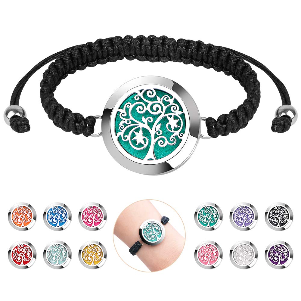 ttstar Essential Oil Diffuser Bracelet – Stainless Steel Locket, Adjustable Band
