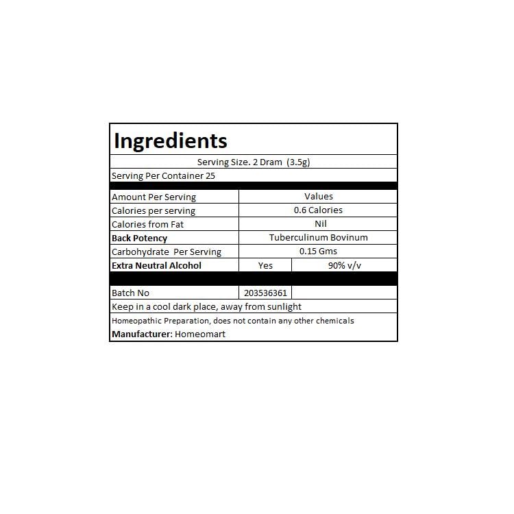 Tuberculinum Bovinum Homeopathy Pellets 200C (Pack of 2) - Homeomart
