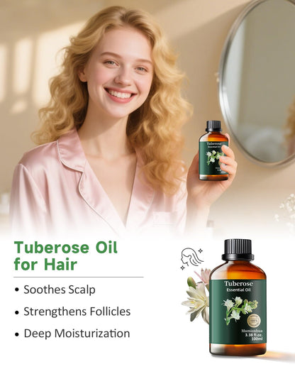 Mumianhua Tuberose Essential Oil – 100% Pure Therapeutic Grade (3.38 fl oz)