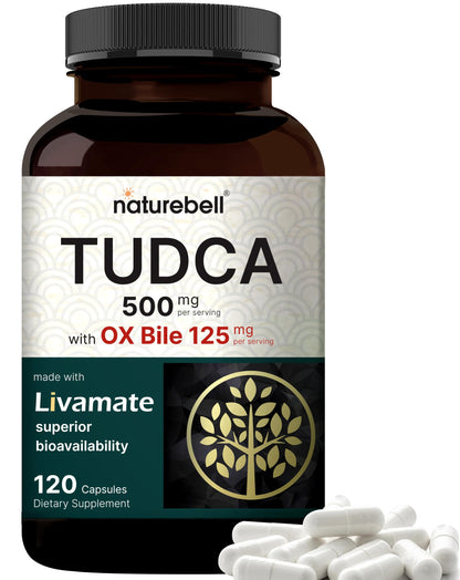 TUDCA 500mg with OX Bile 125mg – 120 Capsules | Liver Support