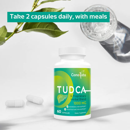 TUDCA Liver Support 1000mg - 60 Vegan Capsules | Milk Thistle & Herbal Blend
