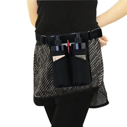 Tuhaoge Massage Bottle Bag for 2 Bottles - Oil & Lotion Holster TH-XJ-2 Black