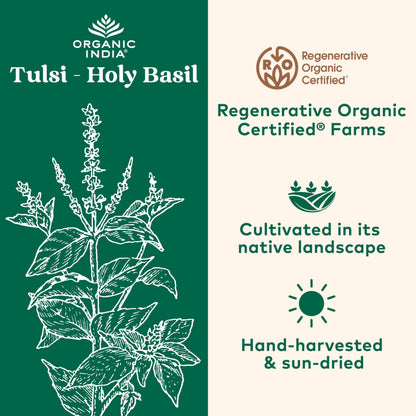 ORGANIC INDIA Tulsi Holy Basil Capsules - Immune Support, Stress Relief, 90 Capsules