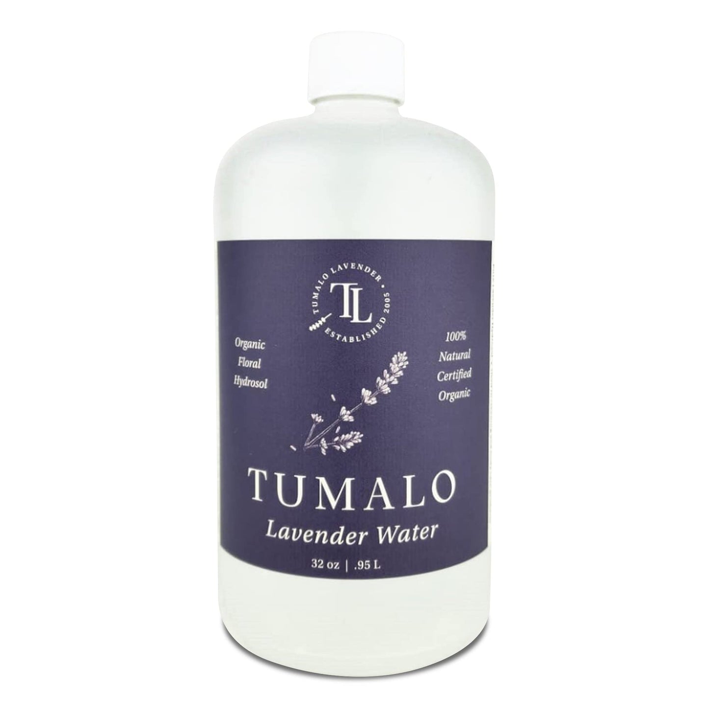 TUMALO LAVENDER Hydrosol 32 oz | Pure Organic Lavender Floral Water - Made in USA for Skincare & Aromatherapy