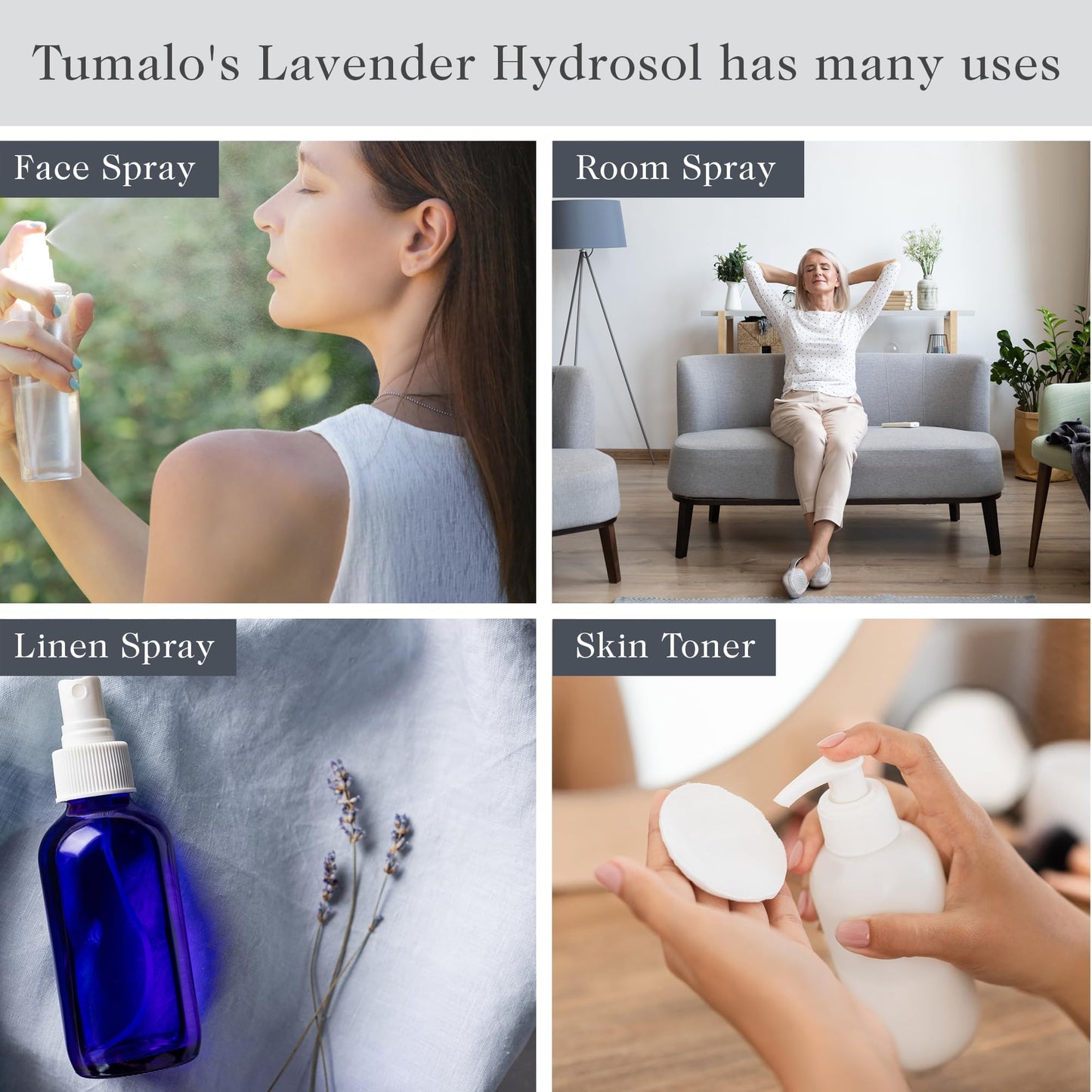 Tumalo Lavender Hydrosol - Organic Lavender Floral Water for Skincare, Aromatherapy & Home Use | Made in USA
