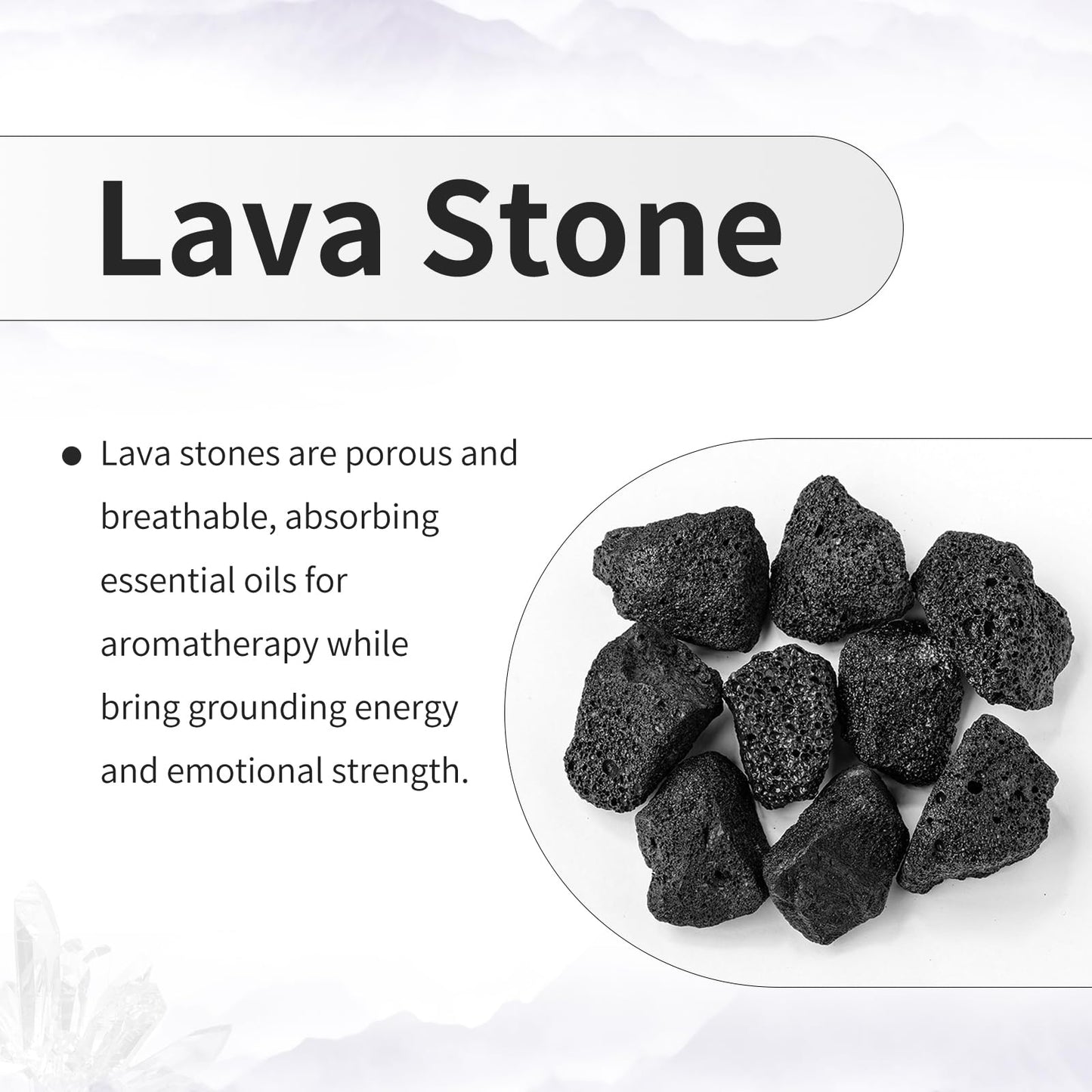 TUMBEELLUWA Heart Essential Oil Diffuser Stones – Hand Carved Lava Rock, Pack of 10 (1 inch, Black)