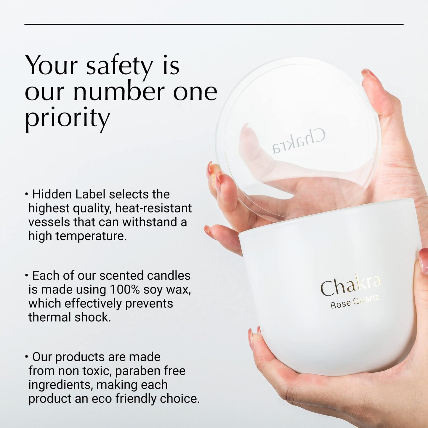 Hidden Label Healing Crystal Candle | Chakra Collection, Wood Wick, 12oz