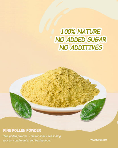 TUOTAI Premium Pine Pollen Powder – 100% Natural, No GMO, No Additives, Vegan