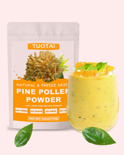 TUOTAI Premium Pine Pollen Powder – 100% Natural, No GMO, No Additives, Vegan