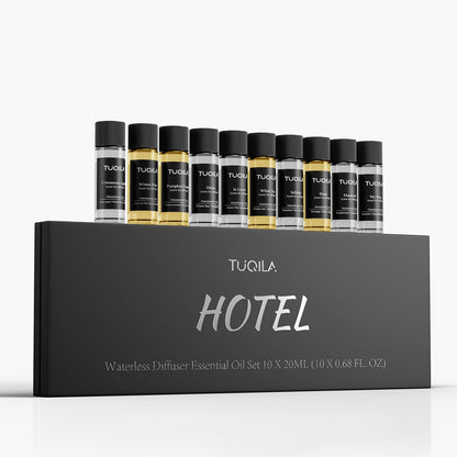 Tuqila Hotel Luxury Waterless Diffuser Essential Oil Set (10x20 mL) – 10 Bottles