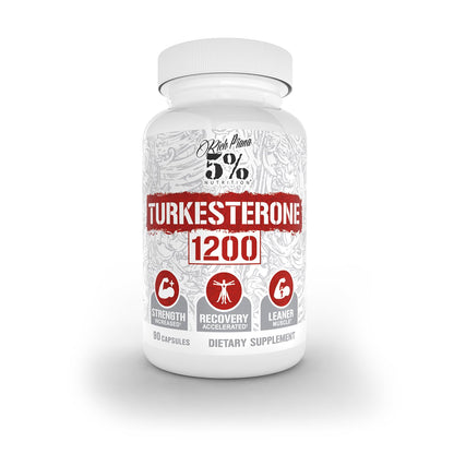 5% Nutrition Turkesterone 1200mg | Max Purity & Absorption | Complexed with Astragin, Cyclodextrin & Naringin | 90 Capsules (1 Month Supply)