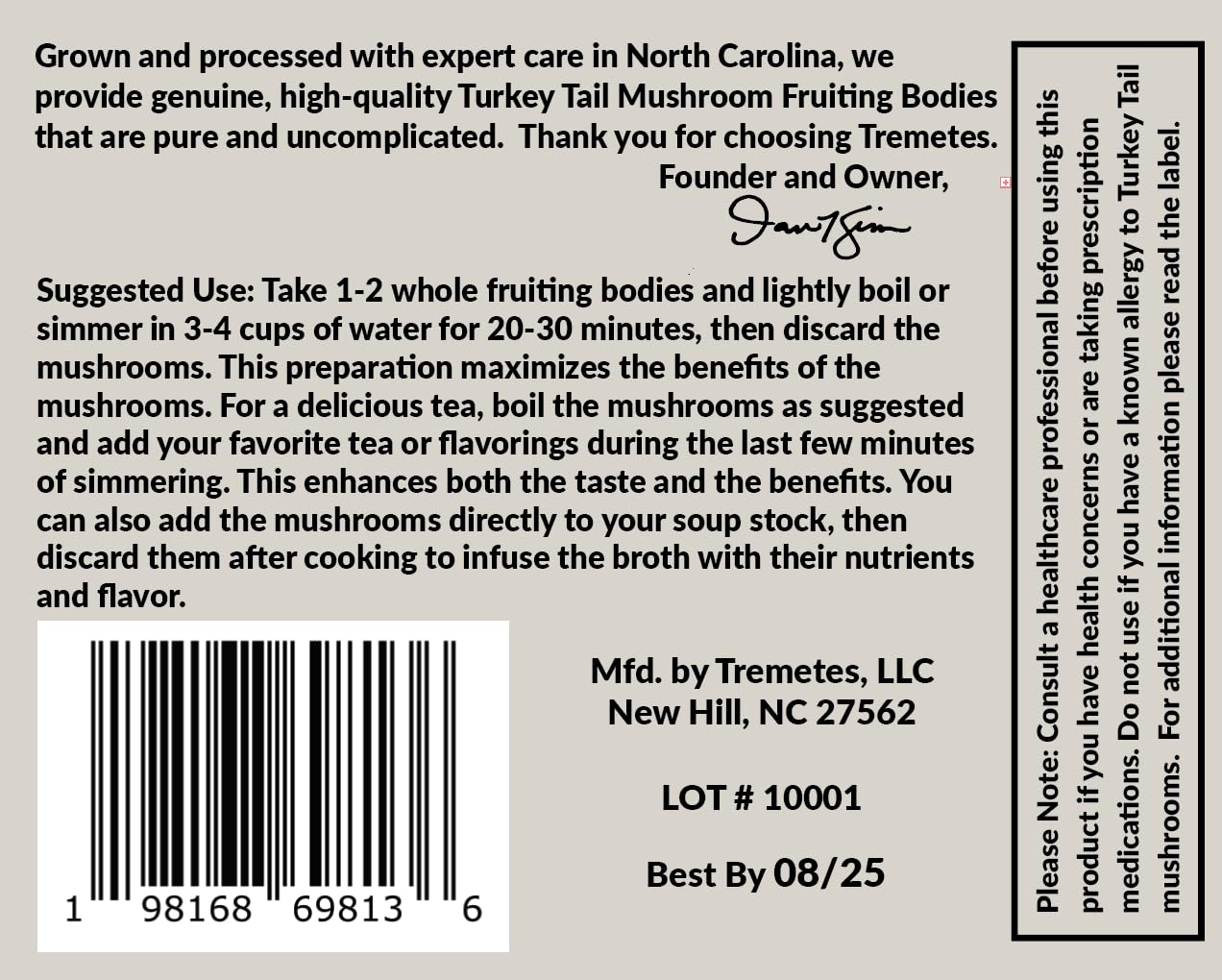 Turkey Tail Mushroom Fruiting Body – Lab-Verified 41.2% Beta-Glucans for Tea | Amber Glass Jar