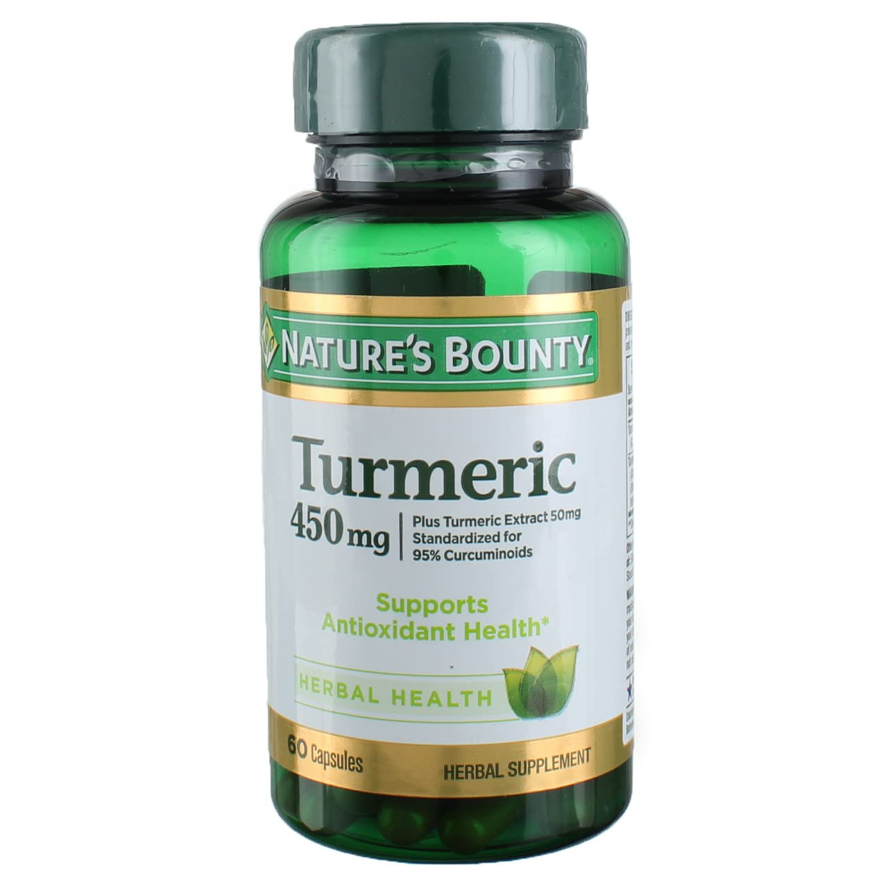 Nature's Bounty Turmeric 450 mg Capsules – 60 ct, Pack of 3
