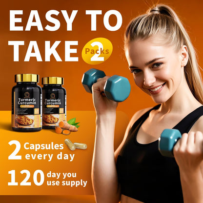 Turmeric Curcumin Supplement – 11-in-1 with Black Pepper | 95% Curcuminoids