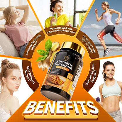 Turmeric Curcumin Supplement – 11-in-1 with Black Pepper | 95% Curcuminoids