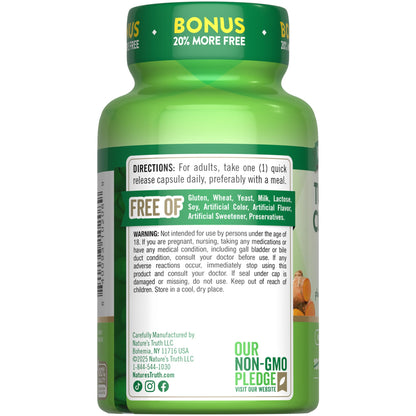 Nature's Truth Turmeric Curcumin 500mg – 120 Capsules | Black Pepper | Non-GMO & Gluten Free