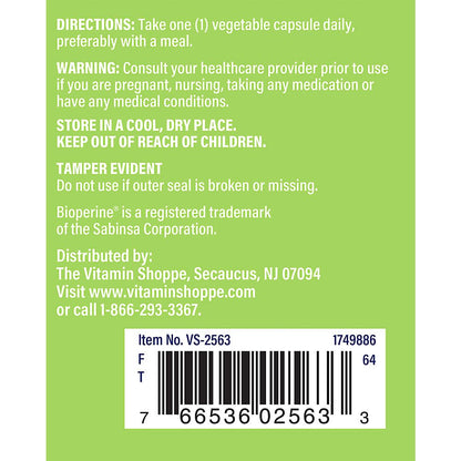 Vitamin Shoppe Triple Strength Turmeric with Curcumin 900mg | 60 Capsules