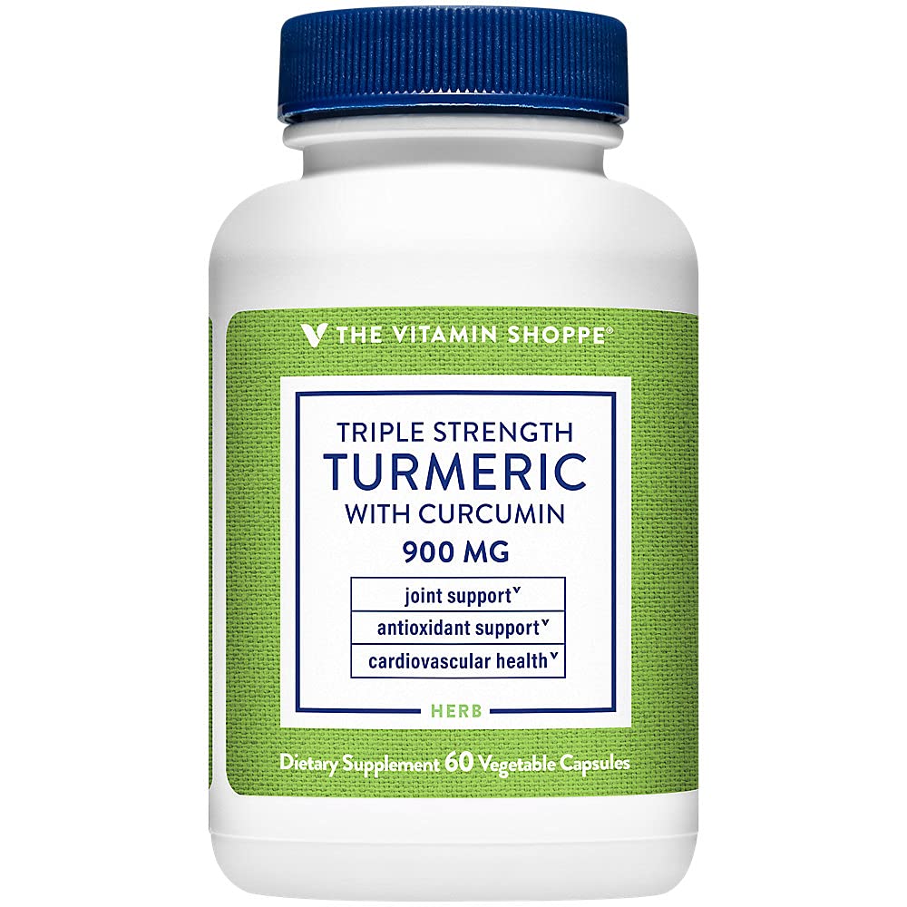 Vitamin Shoppe Triple Strength Turmeric with Curcumin 900mg | 60 Capsules