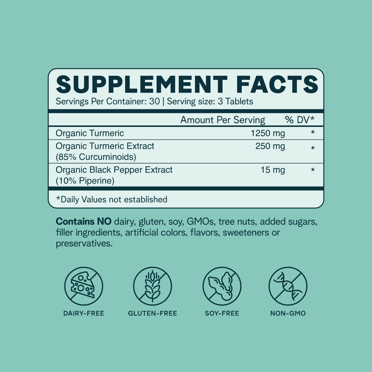 Ora Organic Turmeric Curcumin with Piperine – 90 Vegan Tablets | Joint & Heart Health
