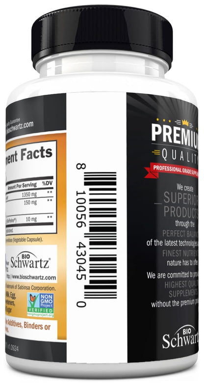Turmeric Curcumin 1500mg with BioPerine – 45 Vegan Capsules, 95% Curcuminoids