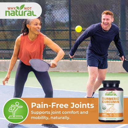 Organic Turmeric Curcumin Capsules with Ginger and Black Pepper - Tumeric