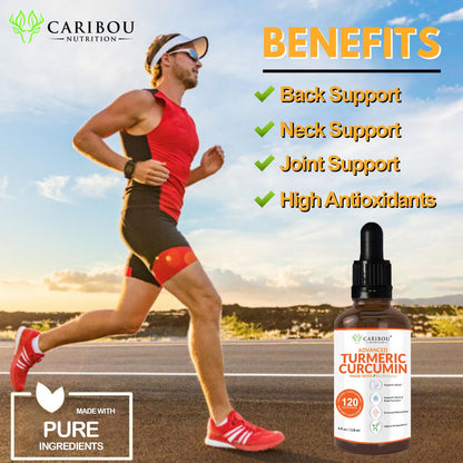 Liquid Turmeric Curcumin with Bioperine for Enhanced Absorption - Joint Support (4 oz)