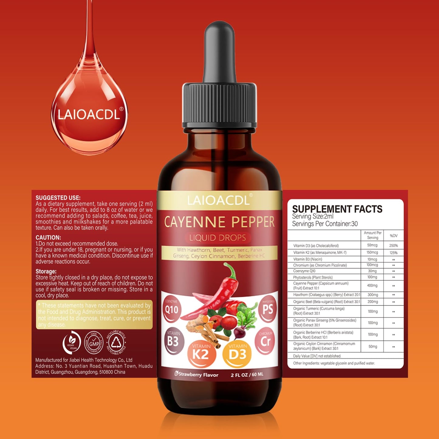 13-in-1: Cayenne Pepper Drops, Beetroot Drops & More | Natural Wellness Formula