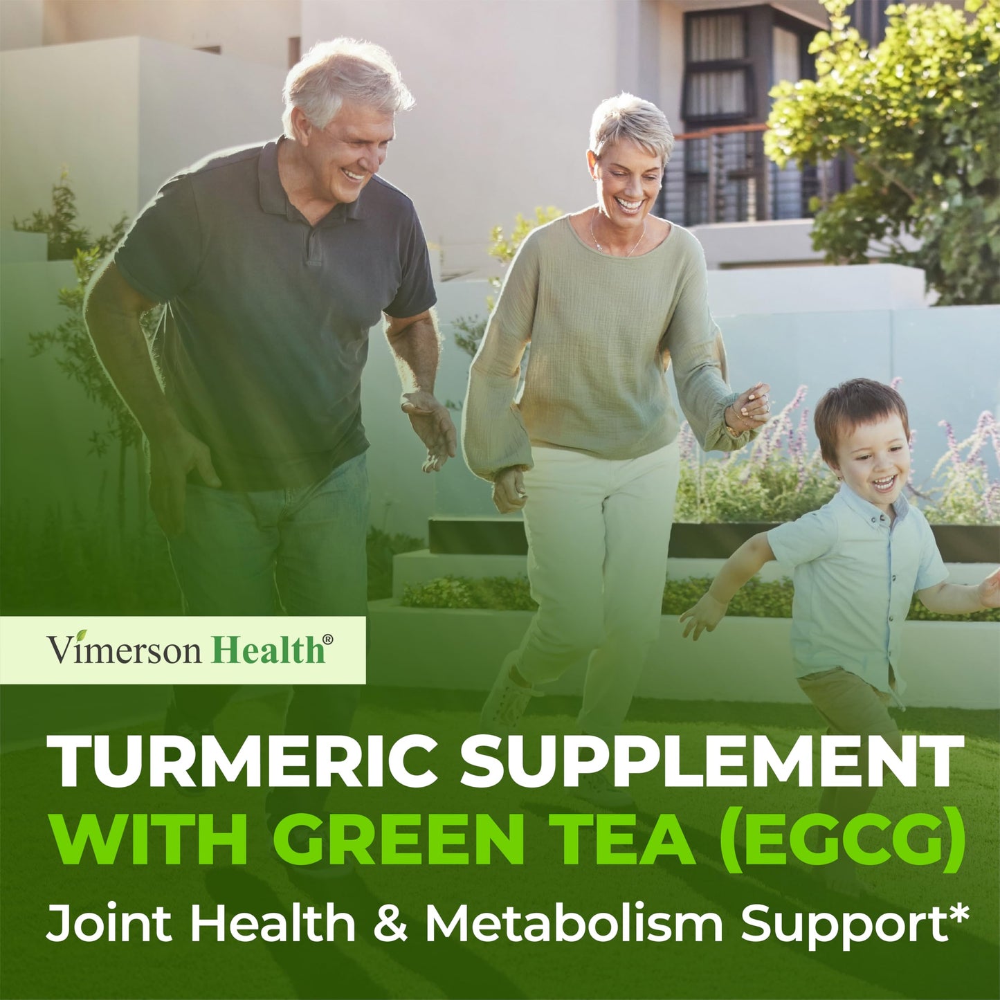 Turmeric Curcumin with Green Tea & Vitamin C – Joint Health, Energy | 60 Capsules | Gluten-Free & Non-GMO