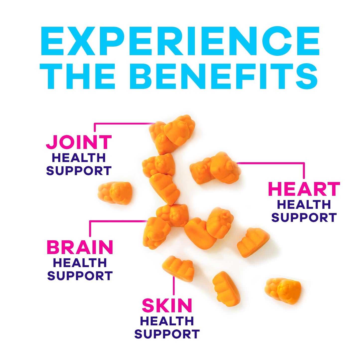Turmeric Curcumin Gummies Sugar Free 95% Curcuminoids, Black Pepper, Peach