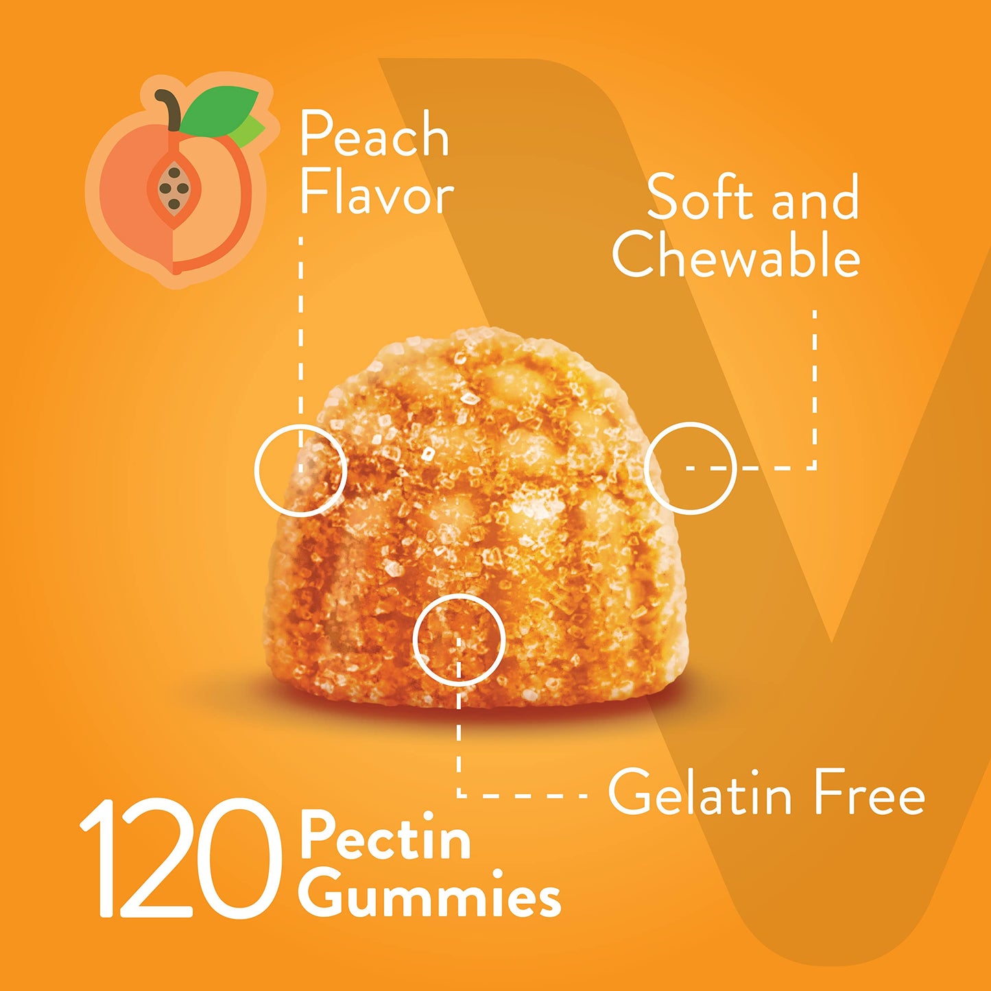 Turmeric Curcumin Gummies 2000mg with Ginger & Black Pepper – Immune & Joint Support (Vegan, Peach) – 2 Pack