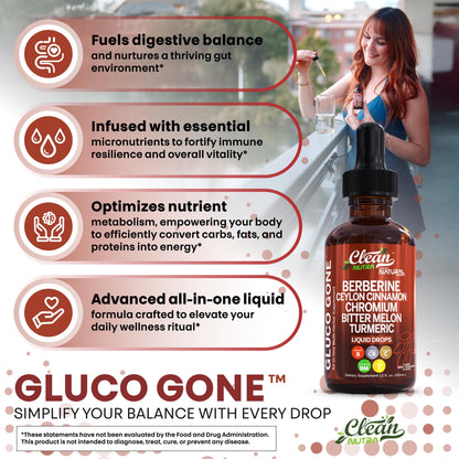 Clean Nutra Berberine with Cinnamon Liquid Drops – GLP-1 Support with Moringa
