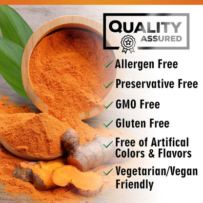 Turmeric Curcumin 1950mg with BioPerine - 95% Curcuminoids | Made in USA | 60 Capsules