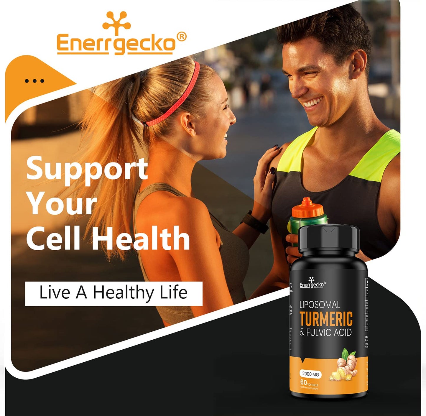2000 mg Liposomal Turmeric Curcumin with Black Pepper & Ginger – Superior Absorption (60 Count)