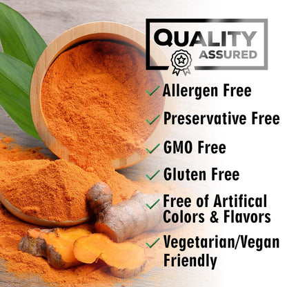 Turmeric Curcumin Supplement 2600mg – 95% Curcuminoids, BioPerine & Organic Turmeric – 240 Capsules | Made in USA