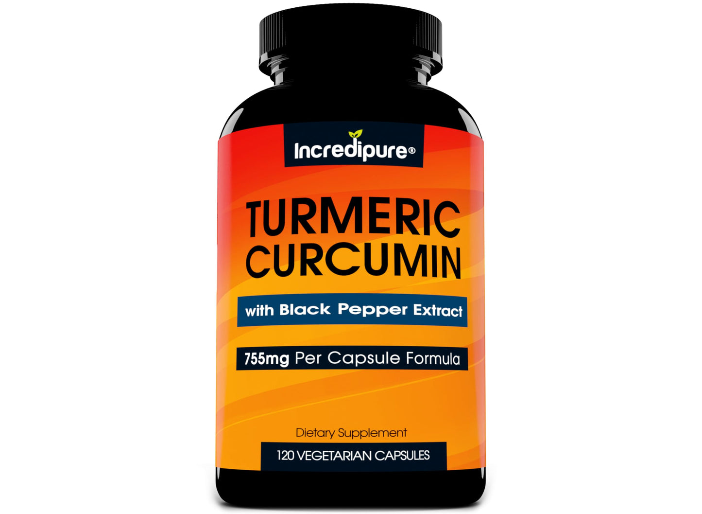Turmeric Curcumin Supplement w/ BioPerine – 755mg per Capsule | Curcumin Incredipure