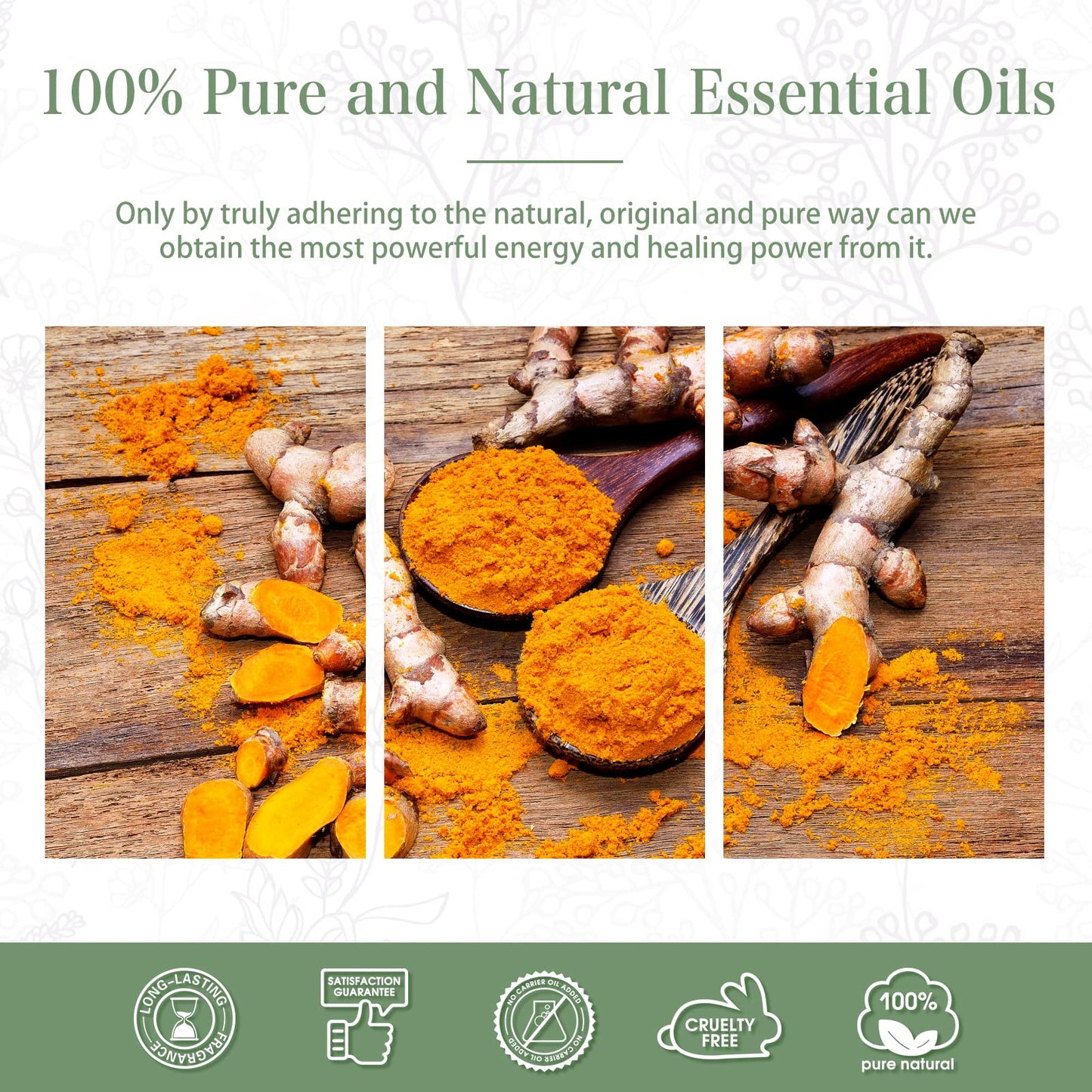 Turmeric 3.38fl.oz Essential Oil (100ml) | PHATOIL Pure Aromatherapy Oils for Diffuser, DIY Soap, Candle & Bath Bombs