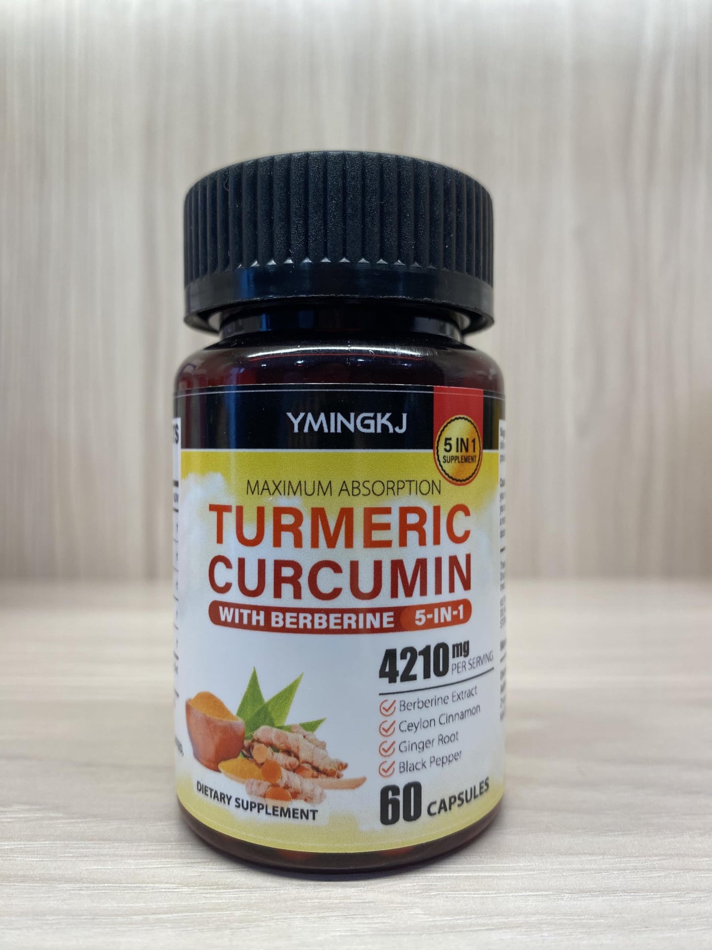 Turmeric Curcumin with Black Pepper & Ginger – Berberine & Ceylon Cinnamon | 60 Capsules