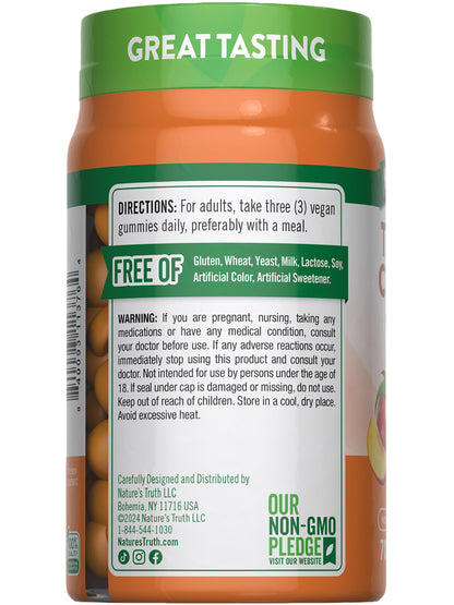 Nature's Truth Turmeric & Ginger Gummies – Peach, 70 Count | Vegan, Non-GMO, Gluten Free
