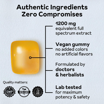 Turmeric Gummies for Women – Vegan, Low-Sugar, Mandarin Orange, 45 Count