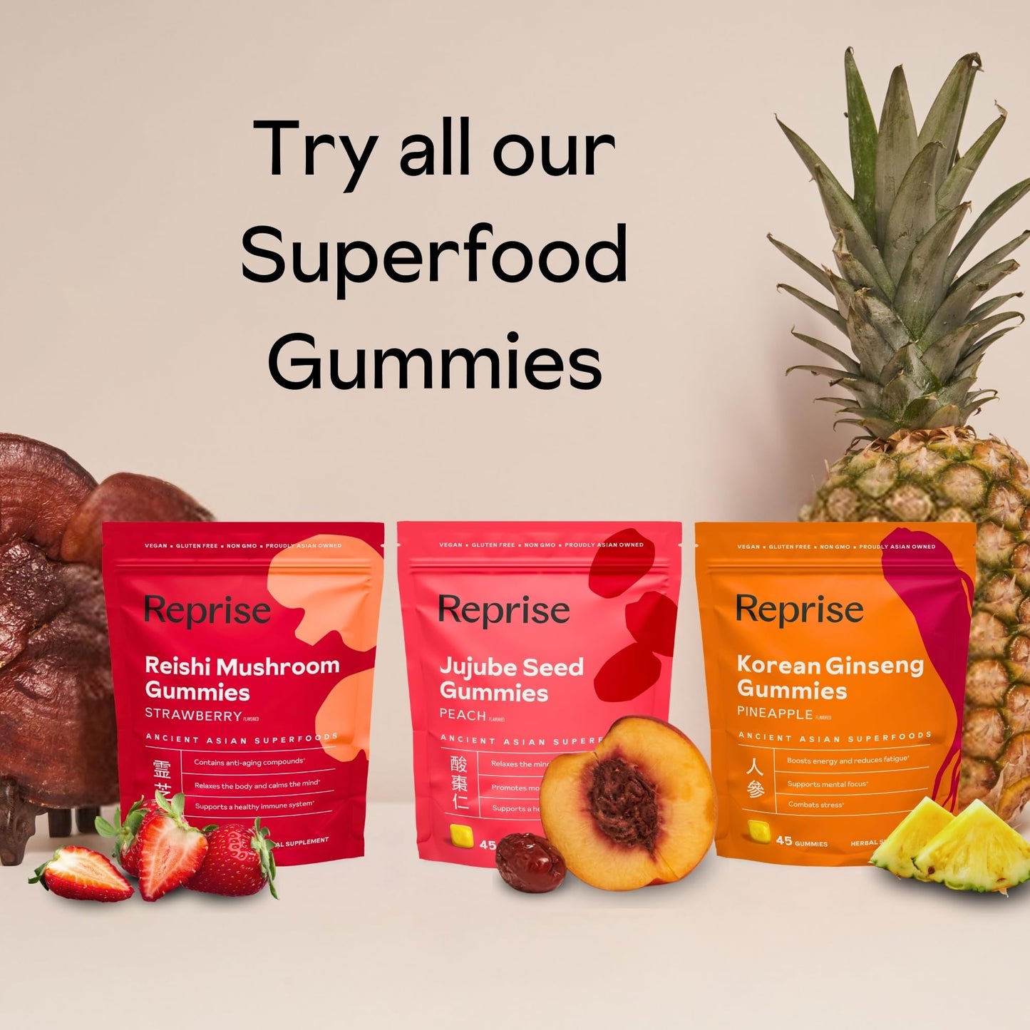 Turmeric Gummies for Women – Vegan, Low-Sugar, Mandarin Orange, 45 Count