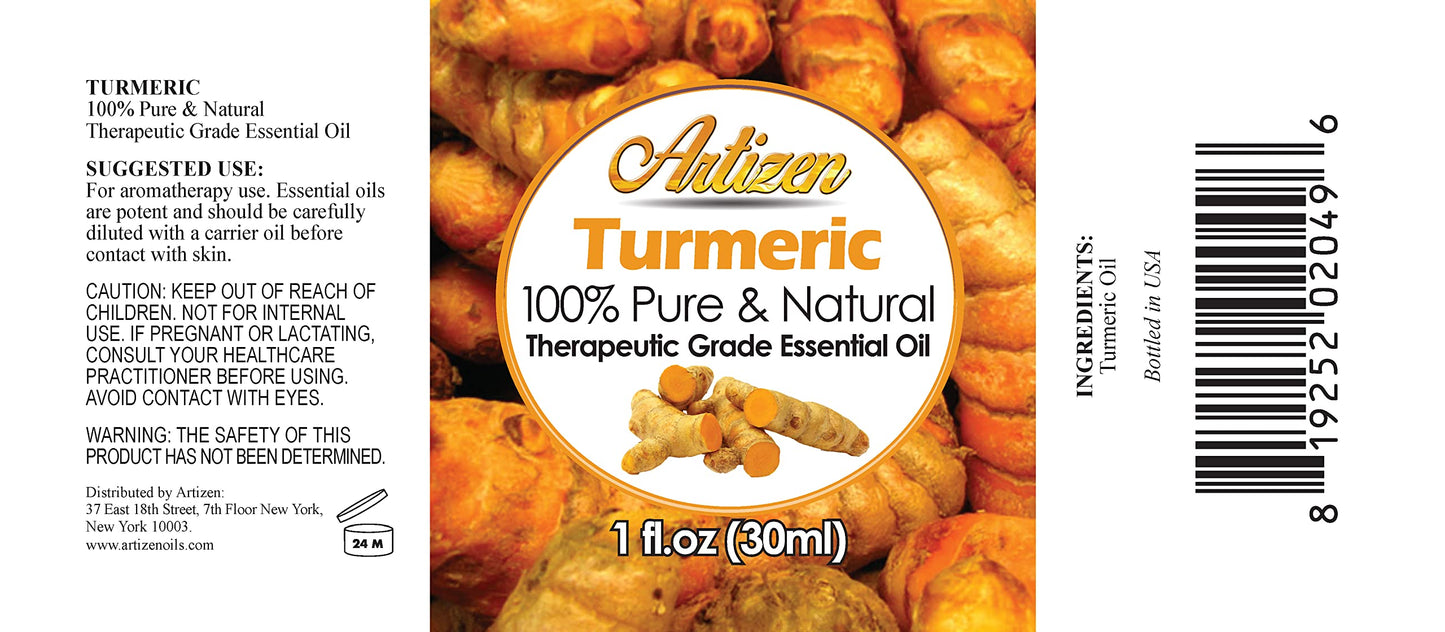 Artizen Turmeric Essential Oil - 30ml (1 fl oz) - Pure & Natural