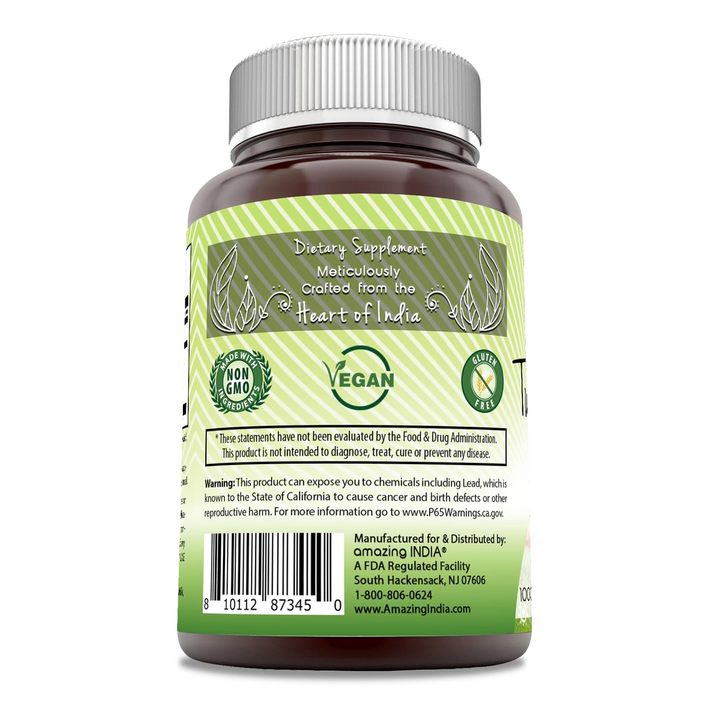Amazing India Turmeric Curcumin 1000 Mg | 120 Veggie Capsules | Made in USA