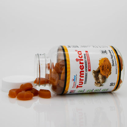 Turmerica Turmeric Curcumin Gummies 100mg with BioPerine – 90 Count | Made in USA