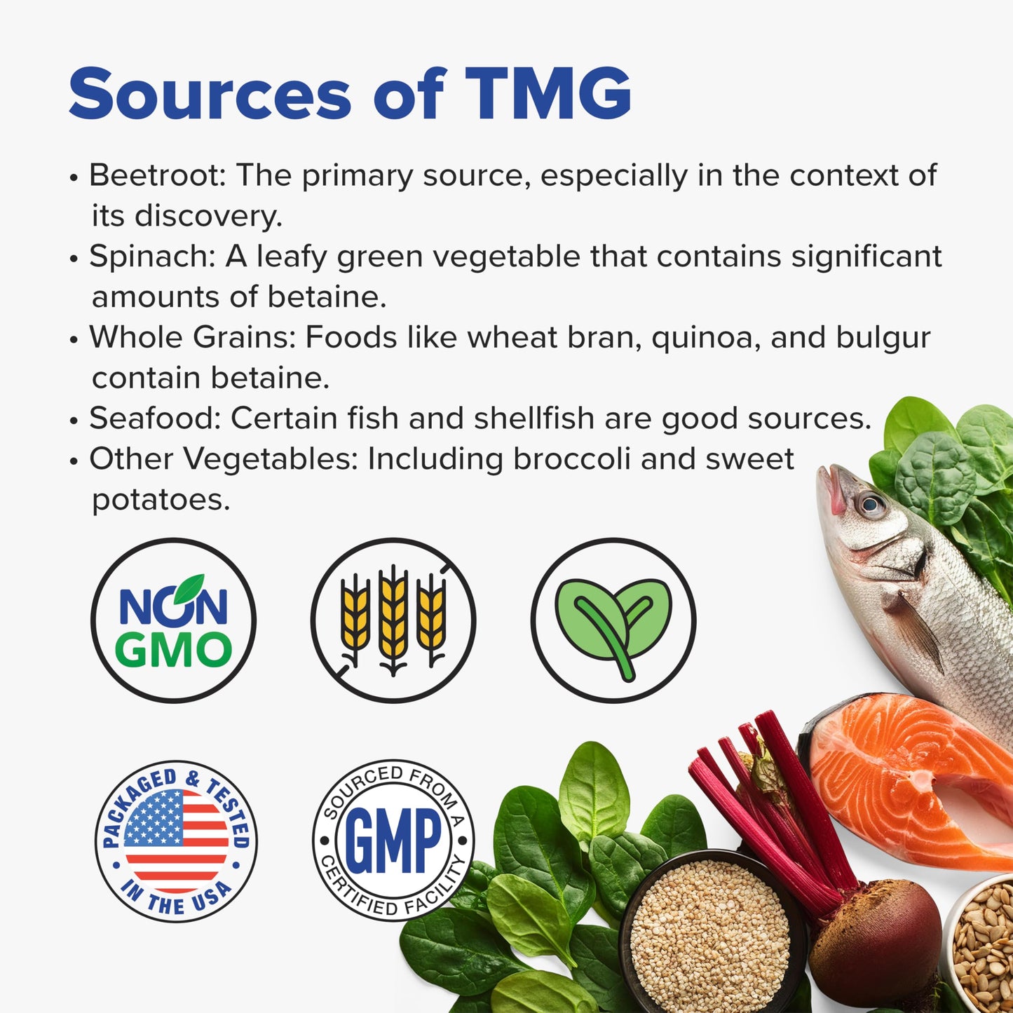 Tuthi TMG Supplement – 1000mg Trimethylglycine – Betaine Amino Acid for Cardiovascular Support and Healthy Homocysteine Levels – 100 Vegan Tablets – Gluten-Free, Non-GMO – Made in USA