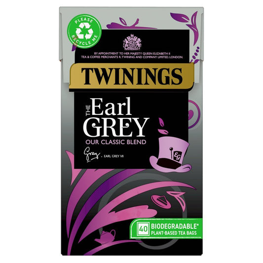 Twinings The Earl Grey 40 Tea Bags, 100g (Case of 4) BritishGram.com