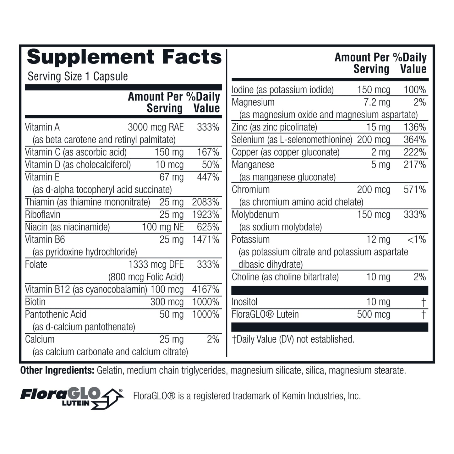 Twinlab Daily One Caps Without Iron – Multivitamin with Zinc, B Vitamins & Magnesium | 60 Capsules (2-Pack)