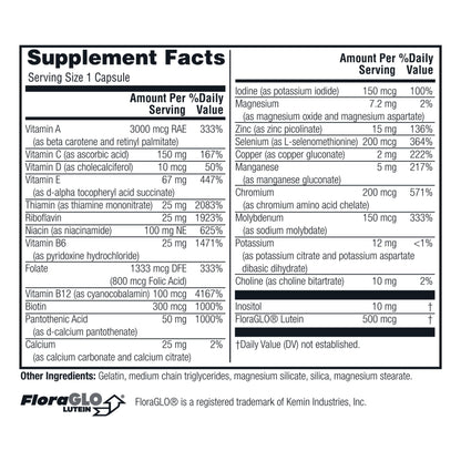 Twinlab Daily One Caps Without Iron – Multivitamin with Zinc, B Vitamins & Magnesium | 60 Capsules (2-Pack)