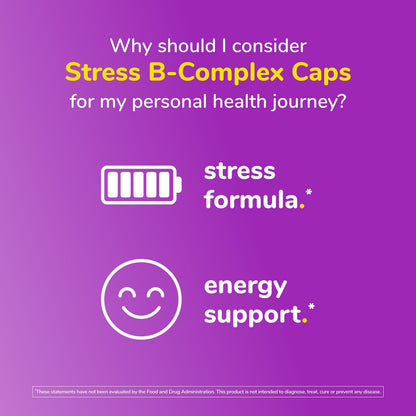 Twinlab Stress B-Complex Caps - Complete B-Complex & 1000 mg Vitamin C (Pack of 2)