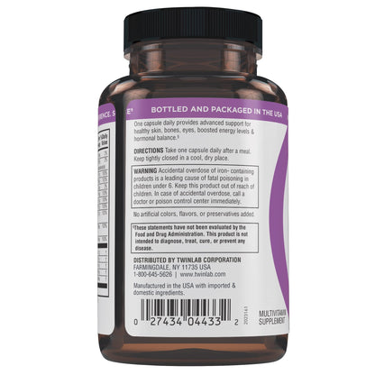 Twinlab TWL Women's Daily One - 60 Count | Daily Multivitamin for Women