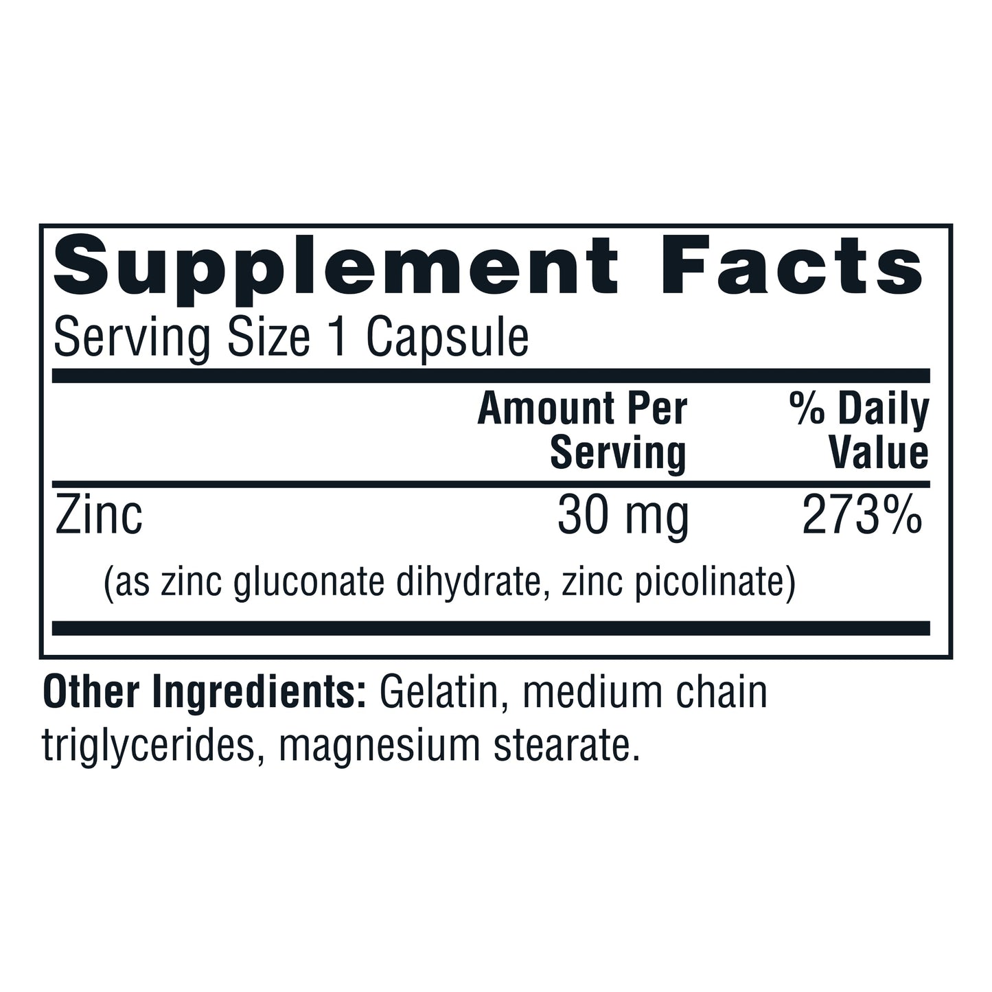 Twinlab Zinc Caps – Immune Support (Zinc Picolinate & Gluconate), 30mg, 100 Caps, 2 Pack